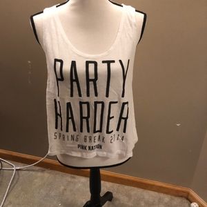 White Pink Nation Tank